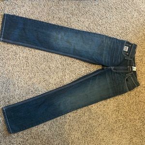 Cinch Men's White Label Mid Rise Relaxed Fit Straight Leg Jeans - Dark Stonewash